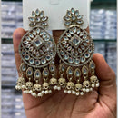 Manisha Jewellery Designer Kundan Stone And Pearl Jhumki Earrings