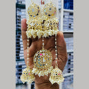 Manisha Jewellery Grand Mirror Beads Jhumki Earrings With Maangtikka