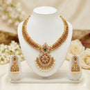 Manisha Jewellery Premium Austrian Stone And Pearl Necklace Set