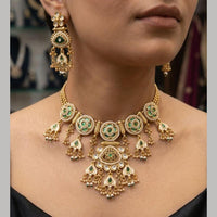 Manisha Jewellery Premium Pota Stone And Pearl Necklace Set