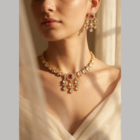 Manisha Jewellery Heritage Polki Kundan Stone Necklace Set