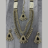 Manisha Jewellery Premium Pota Stone And Pearl Long Necklace Set