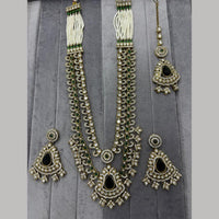 Manisha Jewellery Premium Pota Stone And Pearl Long Necklace Set