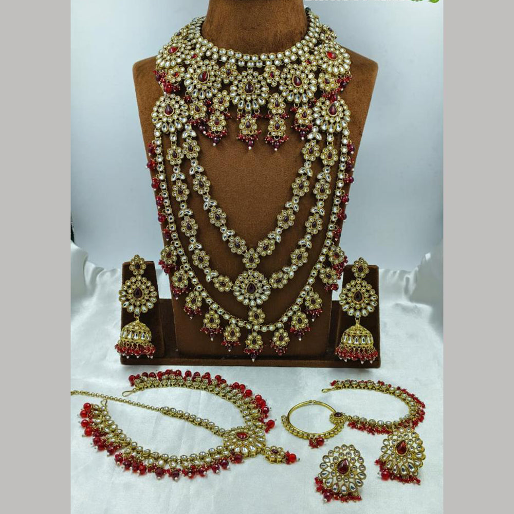 Manisha Jewellery Royal Kundan Stone And Beads Bridal Set