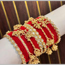 Manisha Jewellery Luxury Kundan And Pearl Kashmiri Chuda Bangles Set