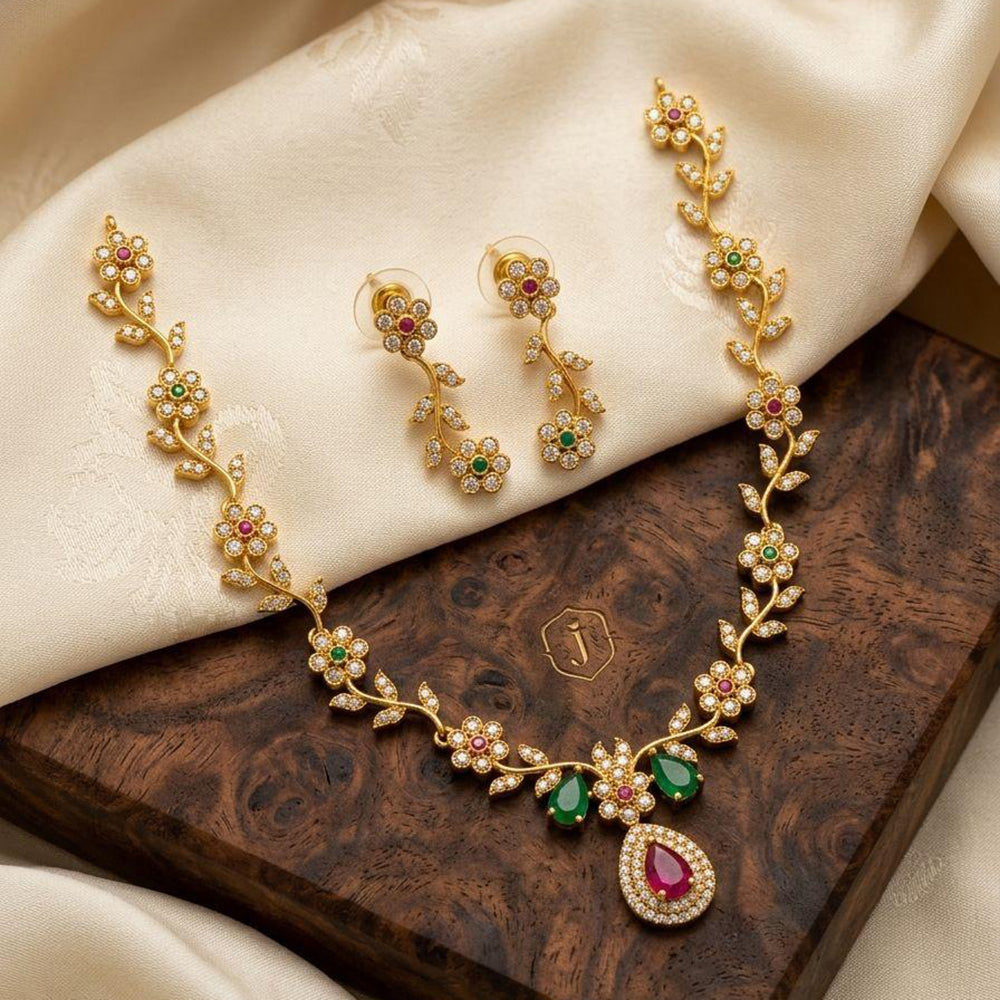 Manisha Jewellery Royal Austrian Stone Designer Necklace Set