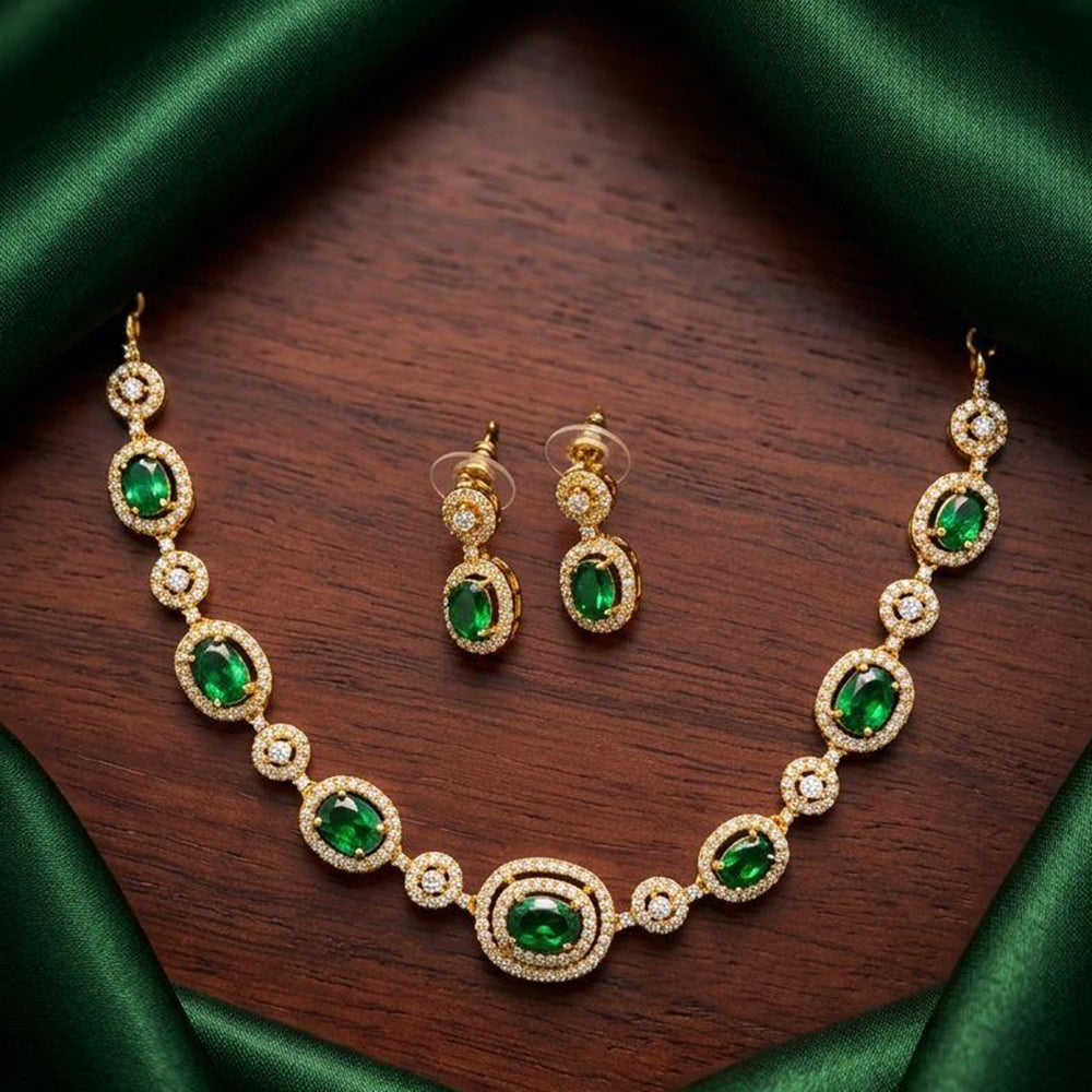 Manisha Jewellery Royal American Daimond Necklace Set