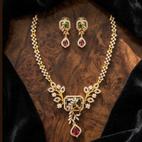 Manisha Jewellery Royal American Daimond Necklace Set