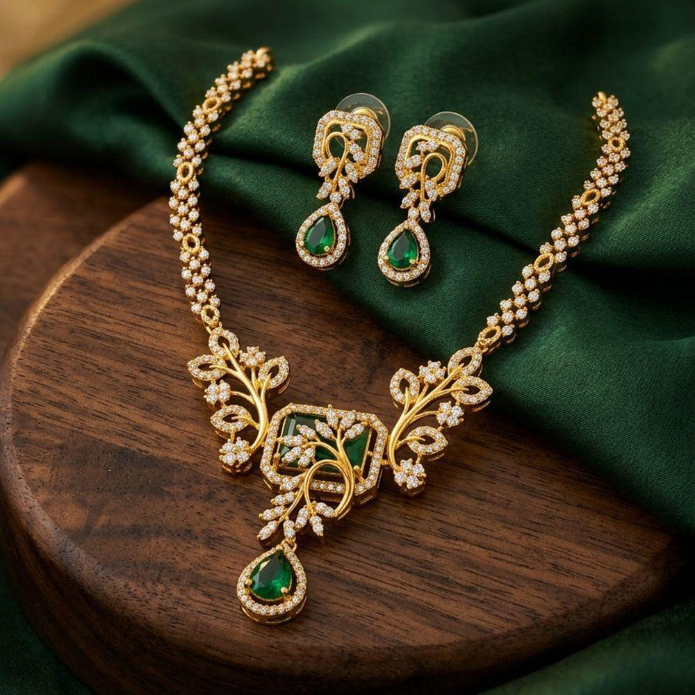 Manisha Jewellery Royal American Daimond Necklace Set