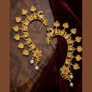 Manisha Jewellery Designer Earcuff Earrings With Sparkling Pota Stone And Pearl