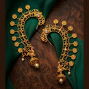 Manisha Jewellery Designer Earcuff Jhumki Earrings With Sparkling Pota Stone And Pearl