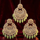 Manisha Jewellery Designer Crystal Stone Dangler Earrings with Matching Maangtikka