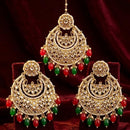 Manisha Jewellery Designer Crystal Stone Dangler Earrings with Matching Maangtikka