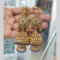 Manisha Gold Plated  Kan Chain Jhumki Earrings