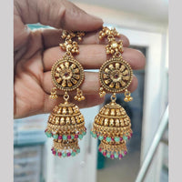 Manisha Gold Plated  Kan Chain Jhumki Earrings