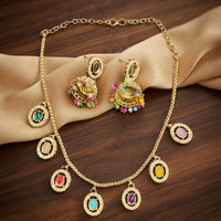 Manisha Gold Plated Austrian Stone Necklace Set