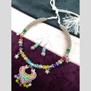 Manisha Jewellery Designer Oxidised Plated Meenakari And Beads Necklace Set