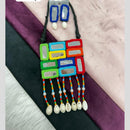 Manisha Jewellery Tribal Mirror And Shell Fashion Necklace Set