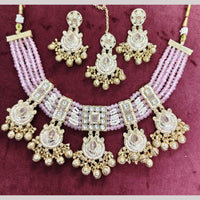 Manisha Jewellery Elegant Pota Stone Pearl And Beaded Meenakari Necklace Set