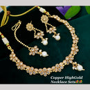 Manisha Gold Plated Crystal Stone And Pearl Necklace Set