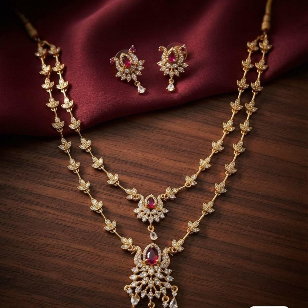 Manisha Jewellery Royal American Daimond Necklace Set