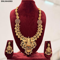 Manisha Jewellery Pota Stone Temple Long Necklace Set