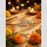 Manisha Jewellery Classic Kundan Stone Beads Rakhi for Raksha Bandhan