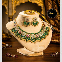 Manisha Jewellery Designer Pota Stone And Pearl Necklace Set for Modern Women