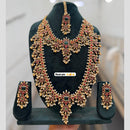 Manisha Jewellery Gorgeous Pota Stone And Pearl Designer Double Necklace Set