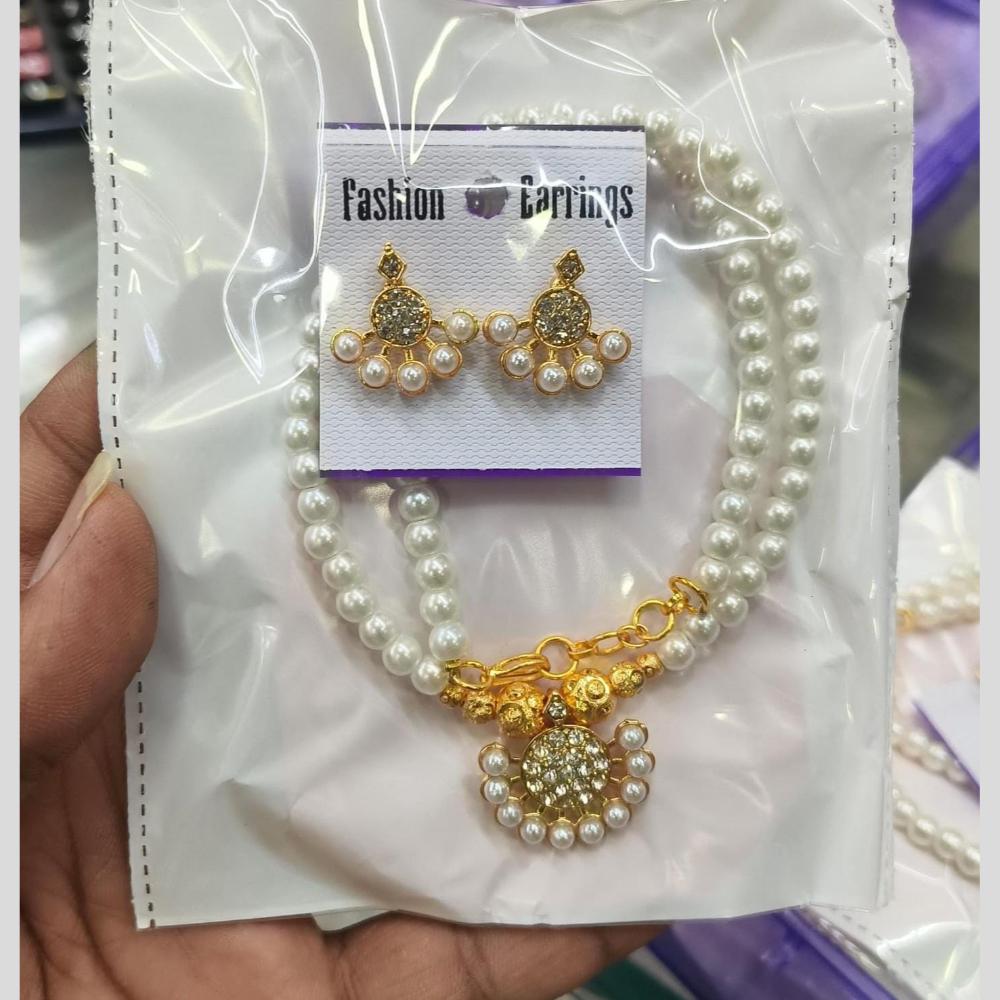 Manisha Jewellery Kundan Stone Pearl And Beads Dangler Earrings