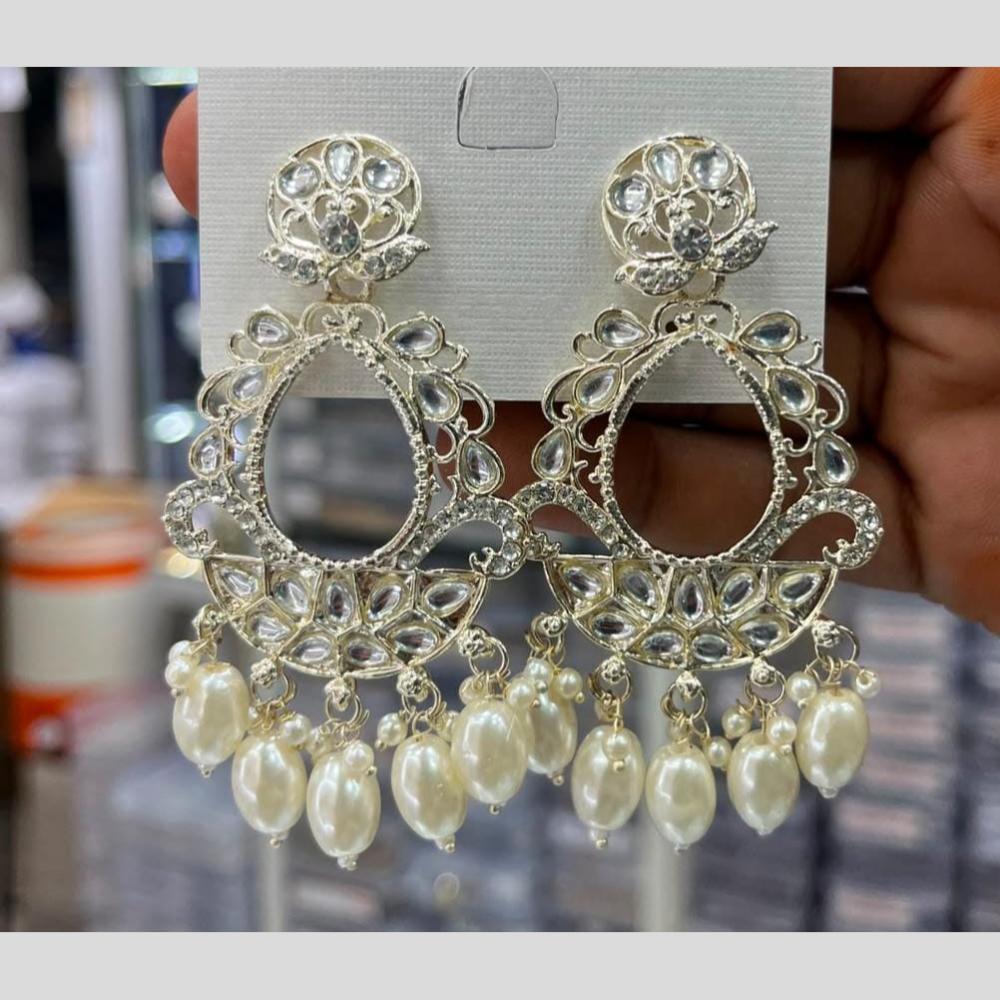 Manisha Jewellery Kundan Stone Pearl And Beads Dangler Earrings