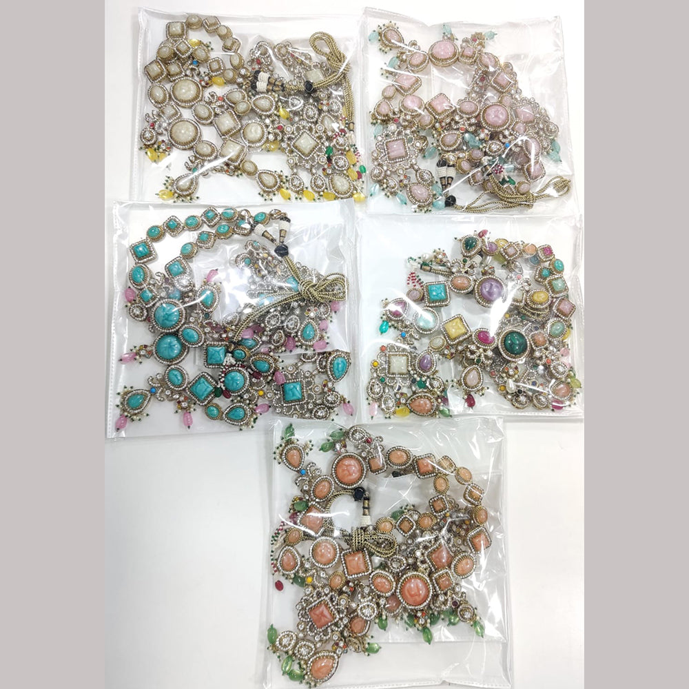 Manisha Jewellery Classic Pota Stone And Beads Long Necklace Set