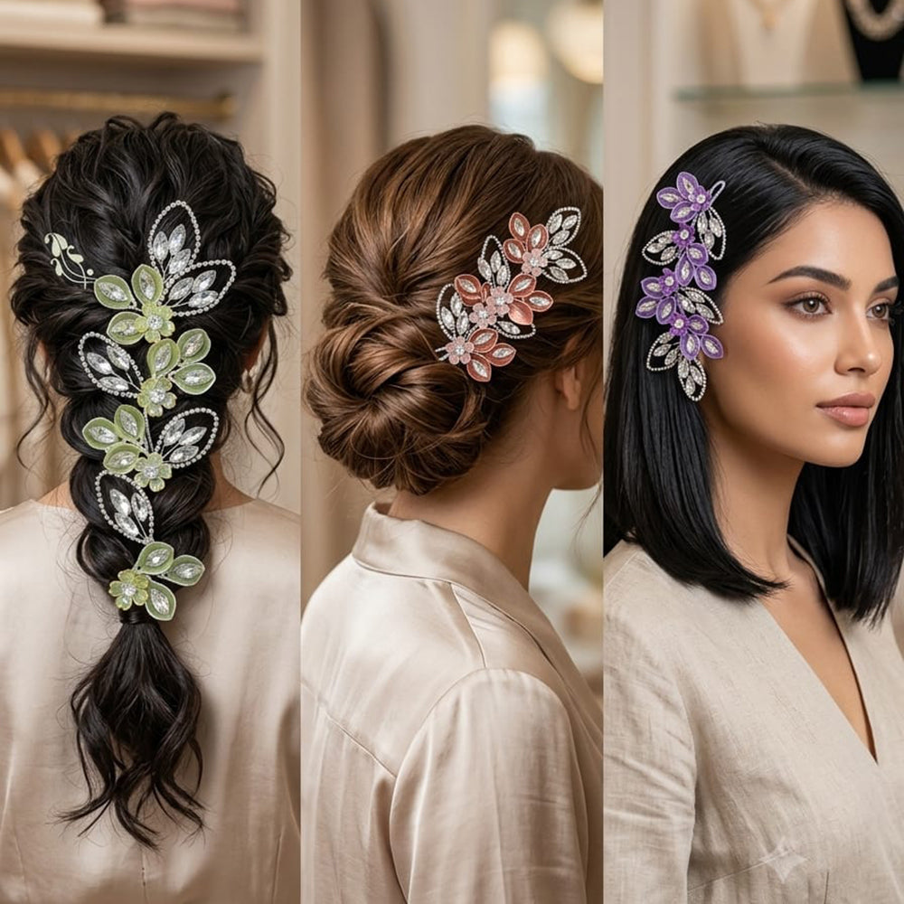 Manisha Jewellery Floral And Beads Hair Decoration Accessories