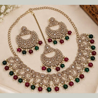 Manisha Jewellery Elegant Crystal Stone And Beads Necklace Set