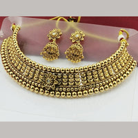 Manisha Jewellery Premium Pota Stone And Beads Choker Necklace Set