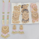 Manisha Jewellery Elegant Crystal Stone And Beads Long Necklace Set