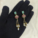 Manisha Jewellery Shiny Austrian Stone And Pearl Dangler Earrings