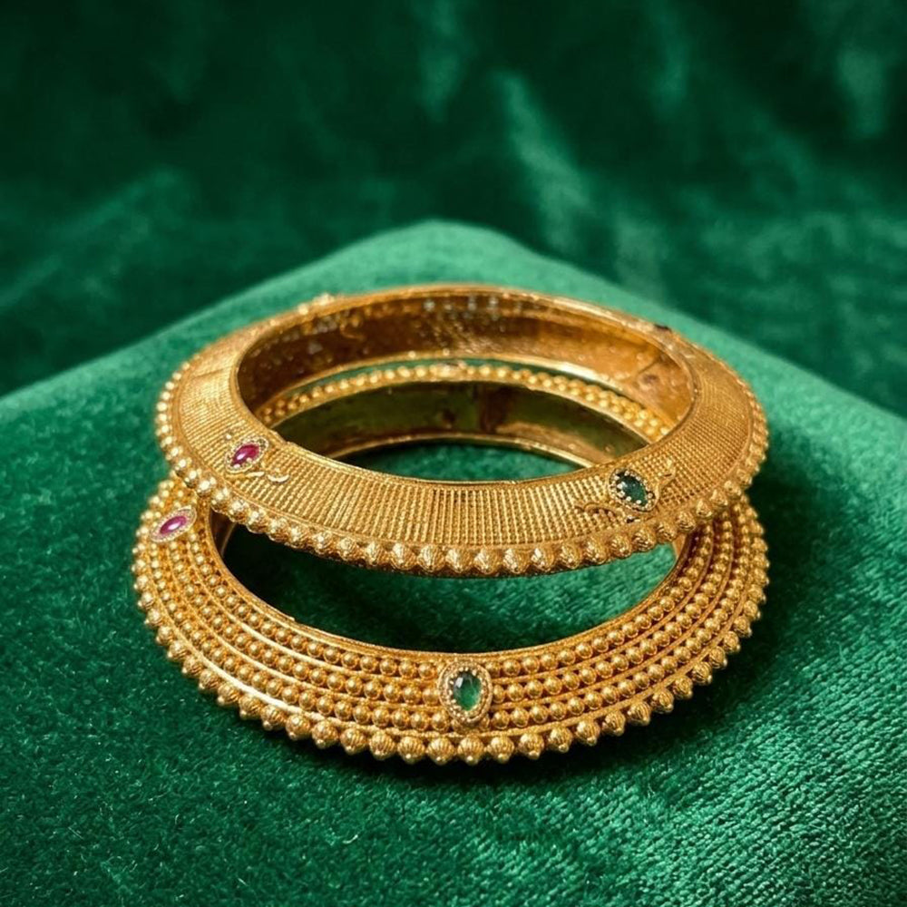 Manisha Jewellery Luxury Pota Stone Bangles Set