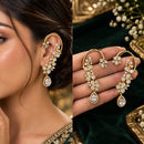 Manisha Jewellery Designer American Daimond Earcuff Earrings