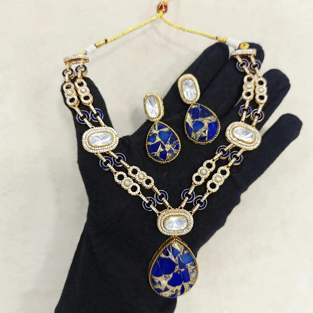 Manisha Jewellery Polki Kundan Stone Meenakari Designer Necklace Set
