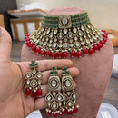 Manisha Jewellery Designer Polki Kundan Stone And Beads Choker Necklace Set