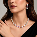 Manisha Jewellery Elegant American Daimond And Beads Necklace Set