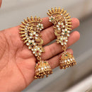Manisha Jewellery Designer Sparkling Pota Stone And Pearl Earcuff Jhumki Earrings 