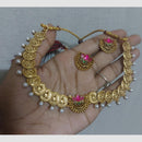 Manisha Jewellery Classic Meenakari And Pearl Choker Necklace Set