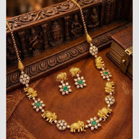 Manisha Jewellery Designer Austrian Stone And Pearl  Necklace Set