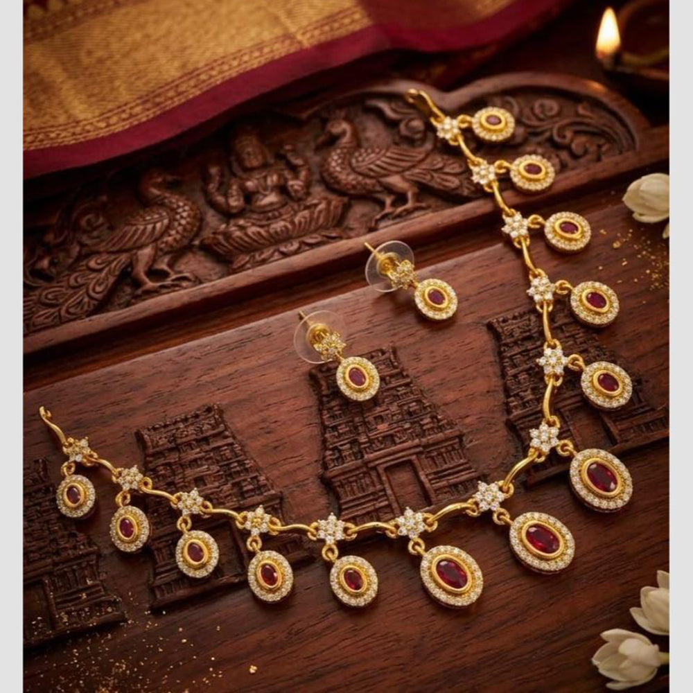 Manisha Jewellery Designer Austrian Stone Necklace Set