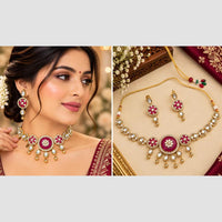 Manisha Jewellery Designer Crystal Stone Necklace Set