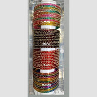 Manisha Jewellery Colourful Design Glass Bangles Set