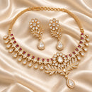 Manisha Jewellery Royal Look Pota Stone And Austrian Stone Necklace Set 