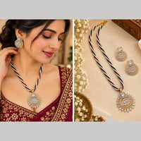 Manisha Jewellery Royal Crystal Stone And Pearl Necklace Set